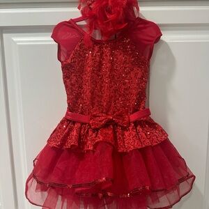 Sparkling Red dance recital Costume